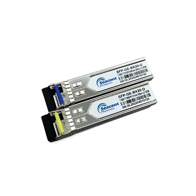 Bộ thu phát Bi hướng 1,25Gb / S Bộ thu phát SFP đơn LC / SC 1550nm Tx 1310nm Rx 20Km