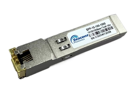Bộ thu phát đồng SFP 10/100 / 1000BASE-T Có thể cắm nóng 0,01-1,25Gb / S 100m