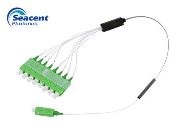 1x8 Loại sợi quang Plc Splitter Bộ đồng nhất kênh tốt 1260-1650 Nm