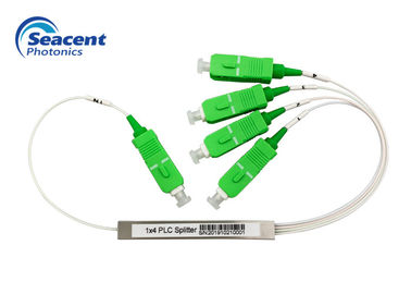 Bộ chia tín hiệu sợi quang loại nhỏ 1x4 với đầu nối SC / APC Mất chèn thấp