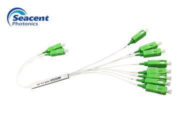 2x8 Micro Type PLC Splitter Mất chèn thấp với đầu nối SC / APC
